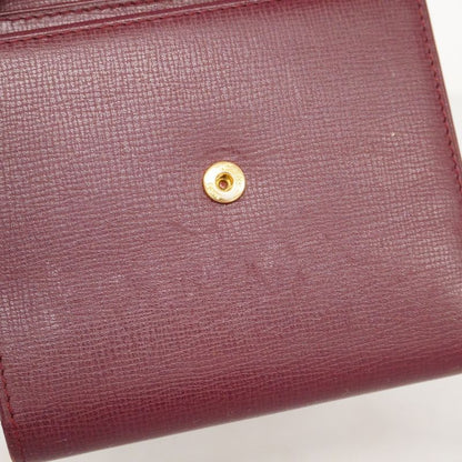 Cartier Trifold Wallet Must Leather Bordeaux Gold Hardware Ladies