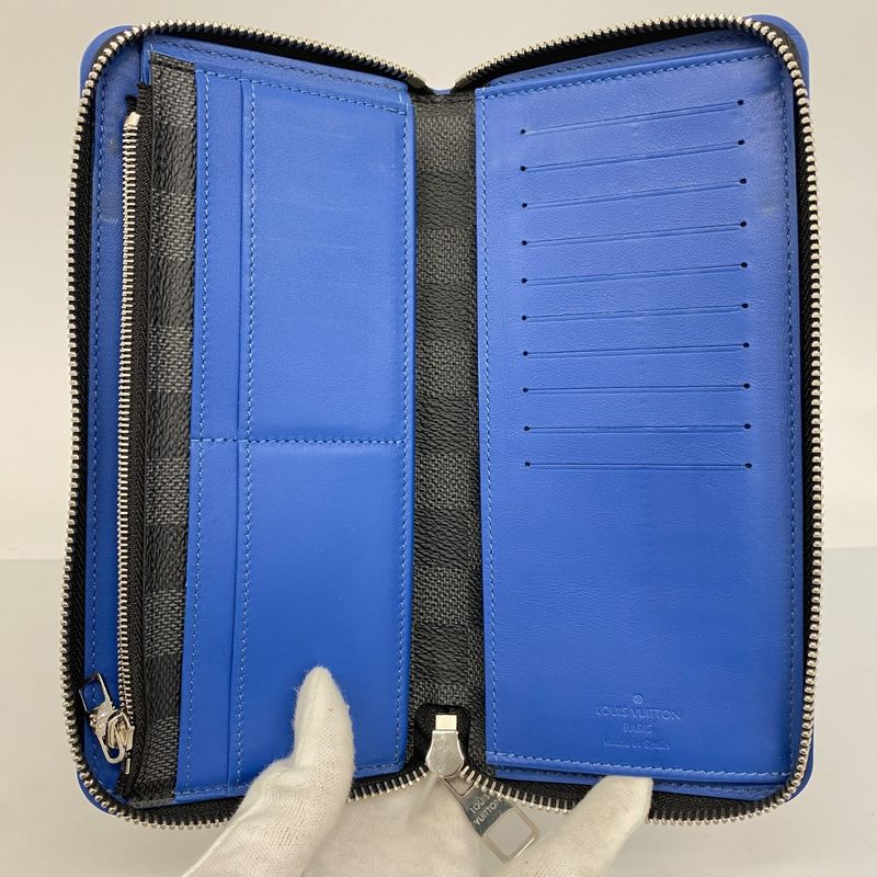 Louis Vuitton Long Wallet Damier Graphite Zippy Wallet Vertical N64436 Black