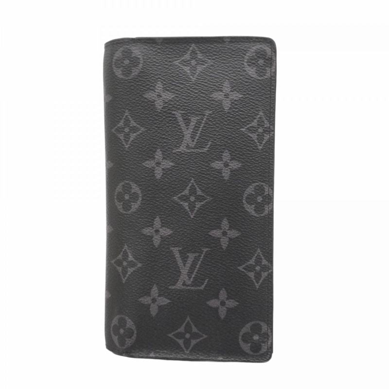 Louis Vuitton Long Wallet Monogram Eclipse Portefeuille Brother M61697 Black