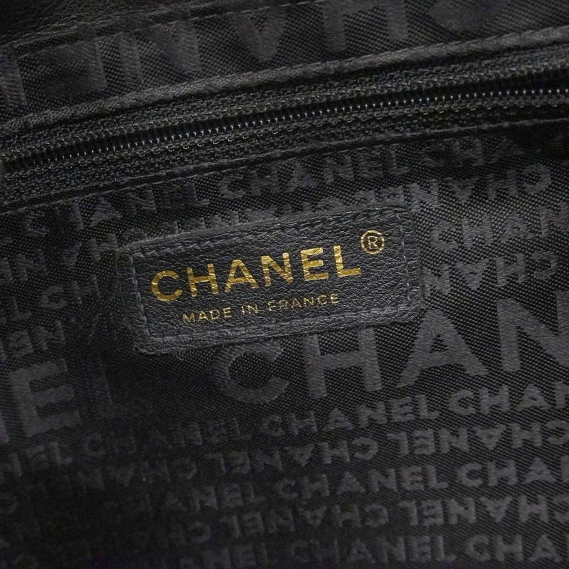 Chanel Tote Bag Camellia Lambskin Black Chien Pangold Hardware Women's