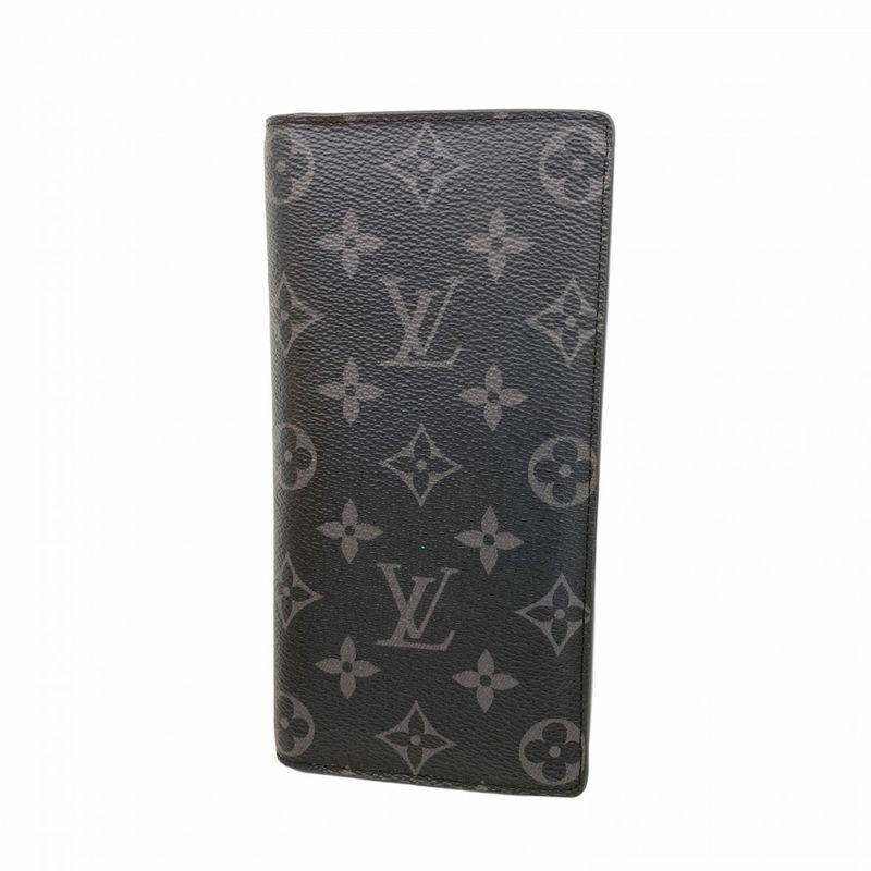 Louis Vuitton Long Wallet Monogram Eclipse Portefeuille Brother M61697 Black