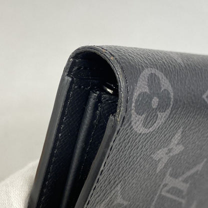 Louis Vuitton Long Wallet Monogram Eclipse Portefeuille Brother M61697 Black