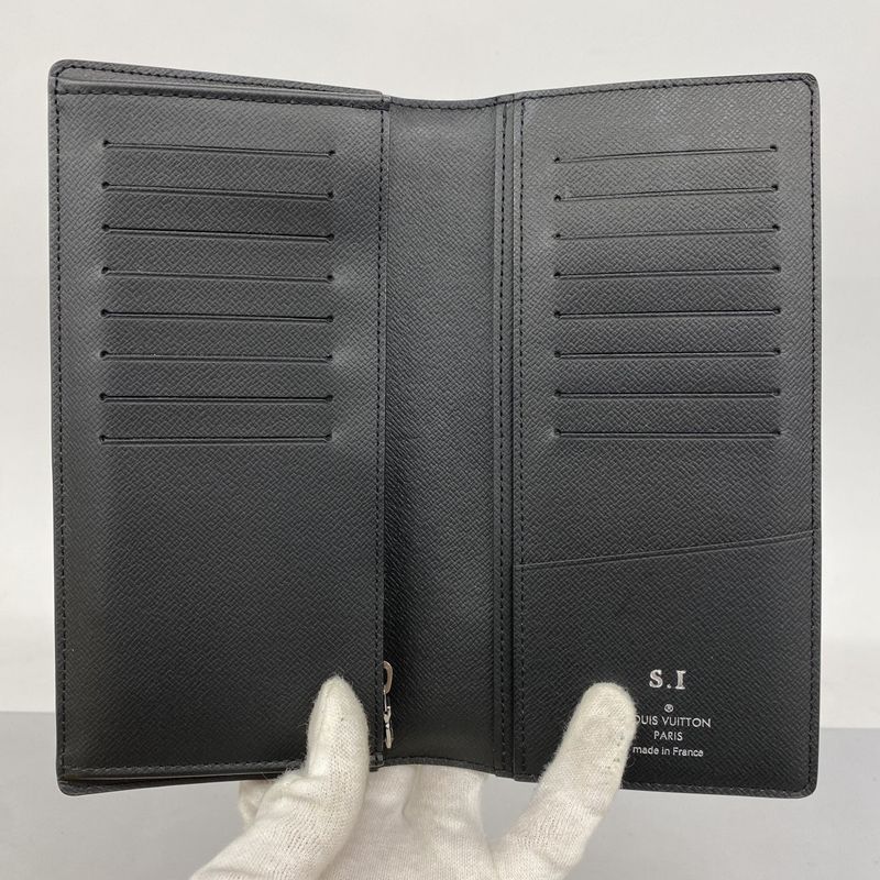 Louis Vuitton Long Wallet Monogram Eclipse Portefeuille Brother M61697 Black