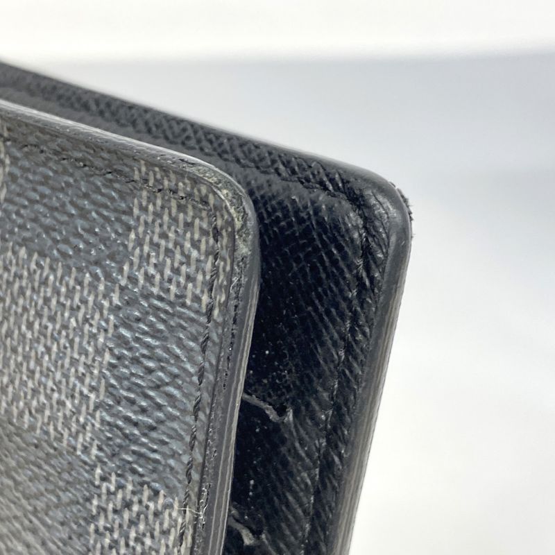 Louis Vuitton Long Wallet Damier Graphite Portefeuille Brother N62665 Black