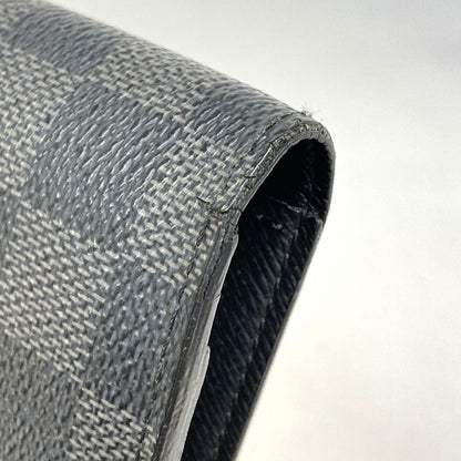 Louis Vuitton Long Wallet Damier Graphite Portefeuille Brother N62665 Black