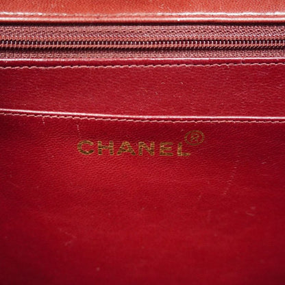 Chanel Shoulder Bag Big Matelasse Lambskin Bordeaux Gold Hardware Women's