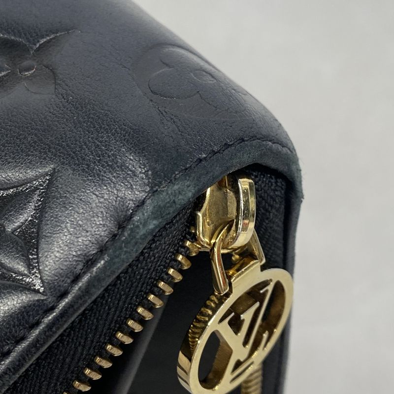 Louis Vuitton Long Wallet Monogram Embossed Zippy Wallet M81510 Noir Black Men