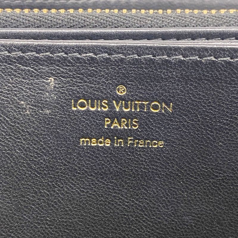 Louis Vuitton Long Wallet Monogram Embossed Zippy Wallet M81510 Noir Black Men