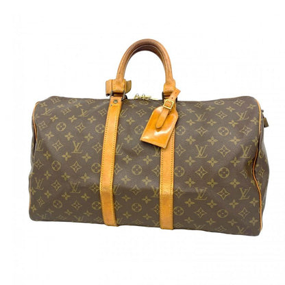 Louis Vuitton Boston Bag Monogram Keepall 45 M41428 Brown Men Women Unisex