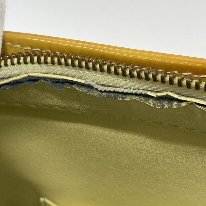 Louis Vuitton Tote Bag Vernis Houston M91055 Lime Yellow Ladies