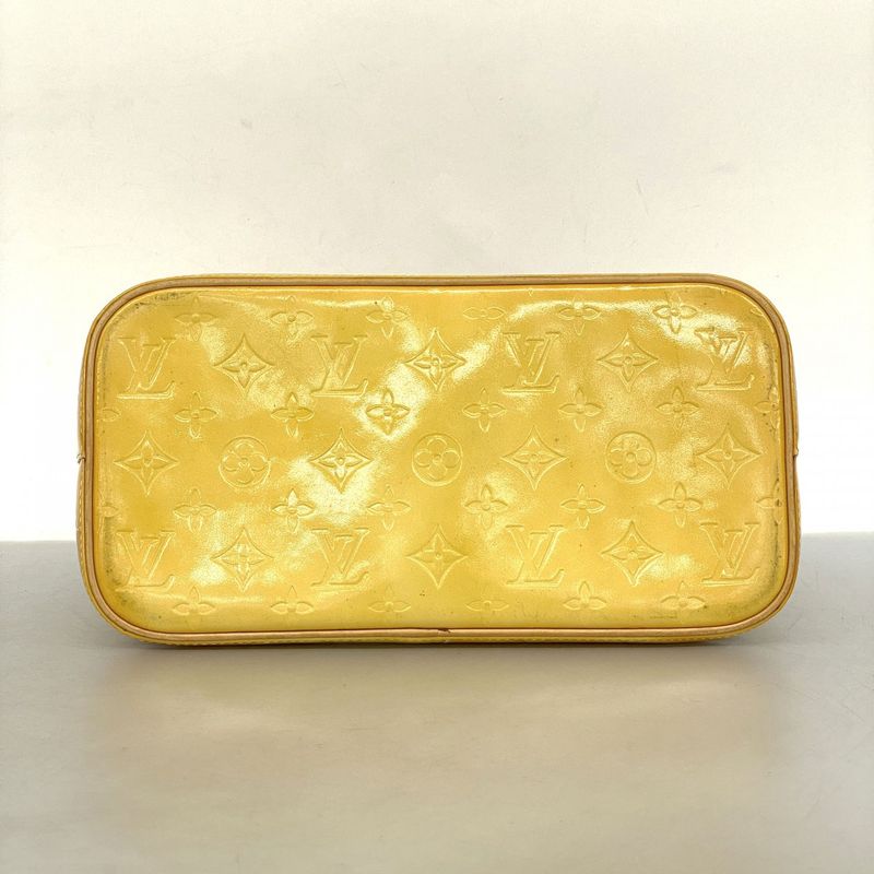 Louis Vuitton Tote Bag Vernis Houston M91055 Lime Yellow Ladies