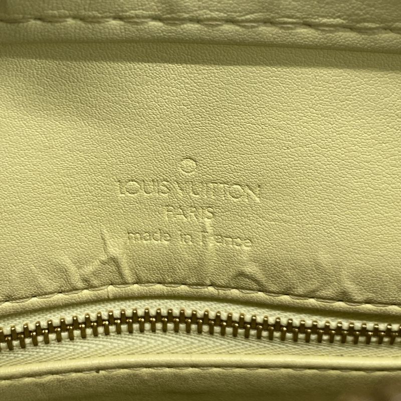 Louis Vuitton Tote Bag Vernis Houston M91055 Lime Yellow Ladies