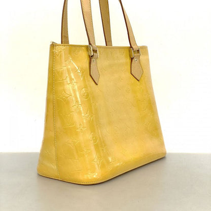 Louis Vuitton Tote Bag Vernis Houston M91055 Lime Yellow Ladies