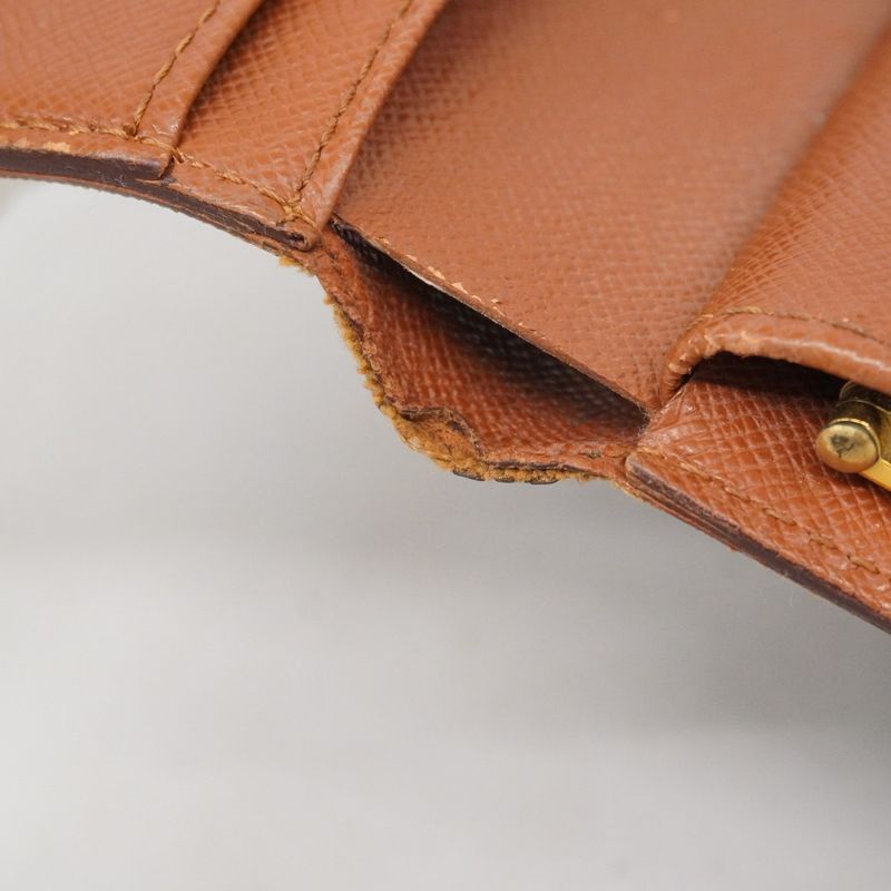 Louis Vuitton Wallet Monogram Portomone Viennese M61663 Brown Women's