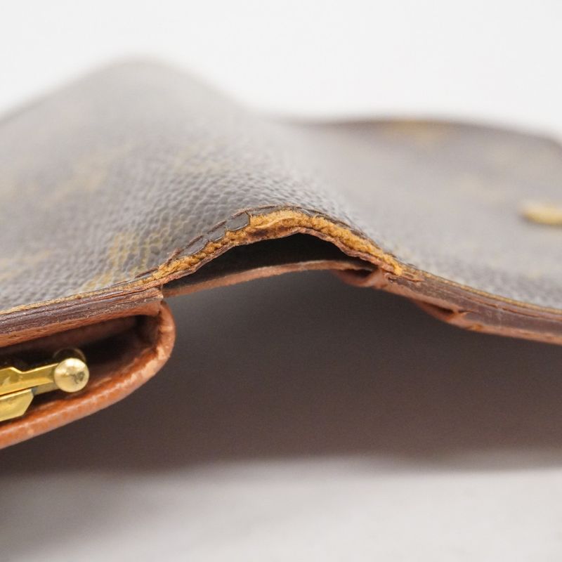 Louis Vuitton Wallet Monogram Portomone Viennese M61663 Brown Women's