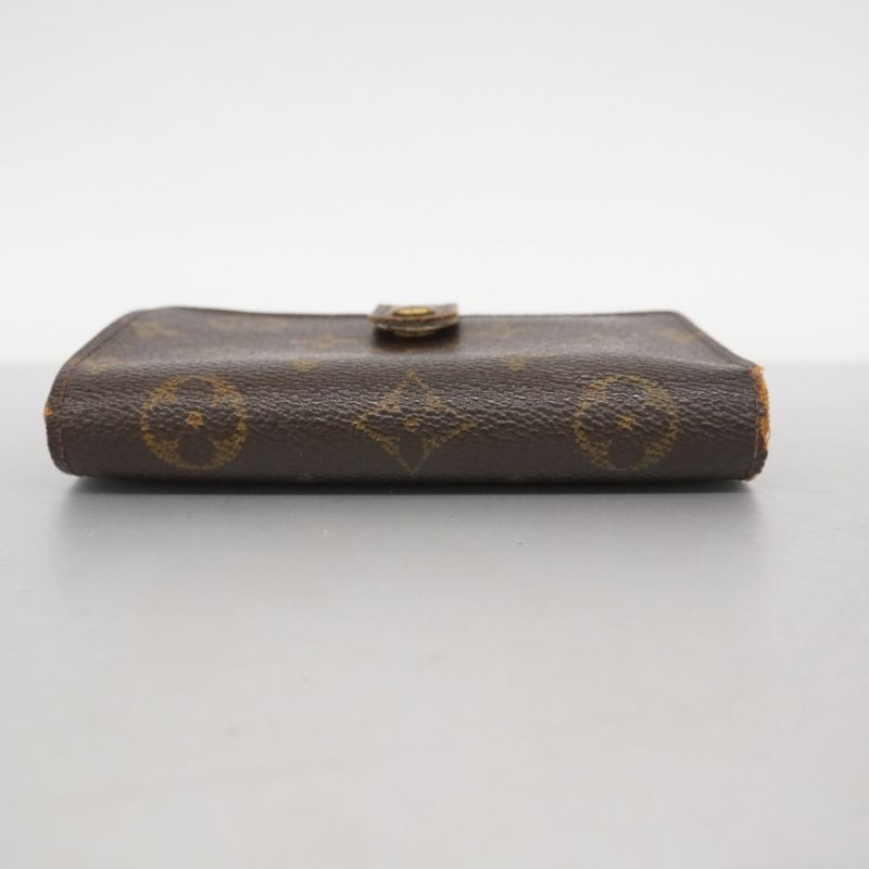 Louis Vuitton Wallet Monogram Portomone Viennese M61663 Brown Women's
