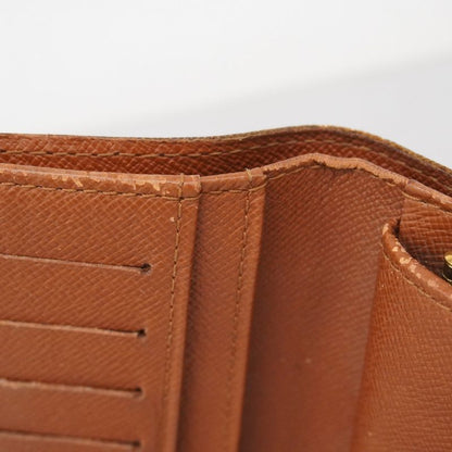 Louis Vuitton Wallet Monogram Portomone Viennese M61663 Brown Women's