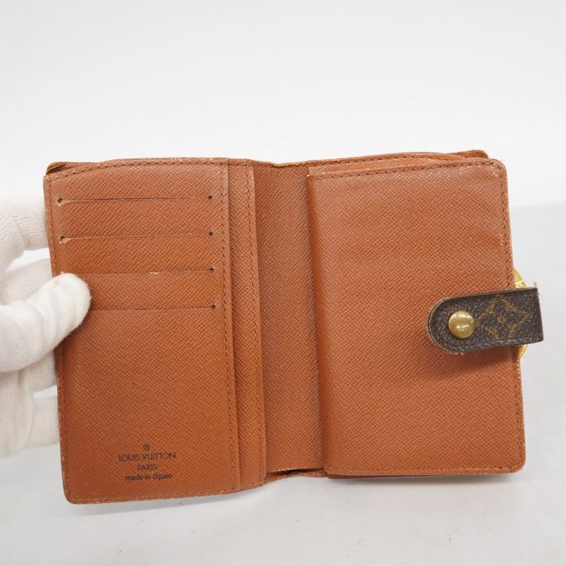 Louis Vuitton Wallet Monogram Portomone Viennese M61663 Brown Women's