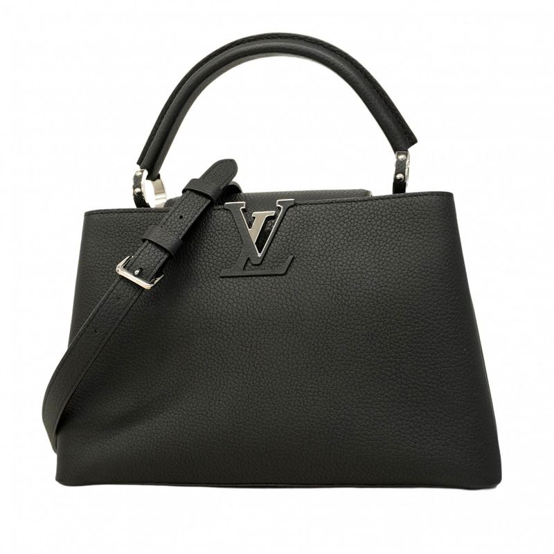 Louis Vuitton Handbag Taurillon Capucines MM M42242 Noir Black 2way Bag Ladies