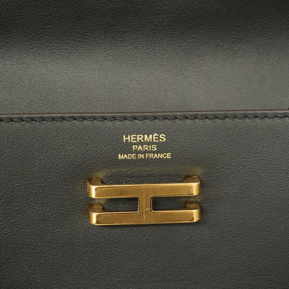 Hermes Waist Bag Elan Pocket 24 Swift Black Gold Hardware W Engraved Ladies