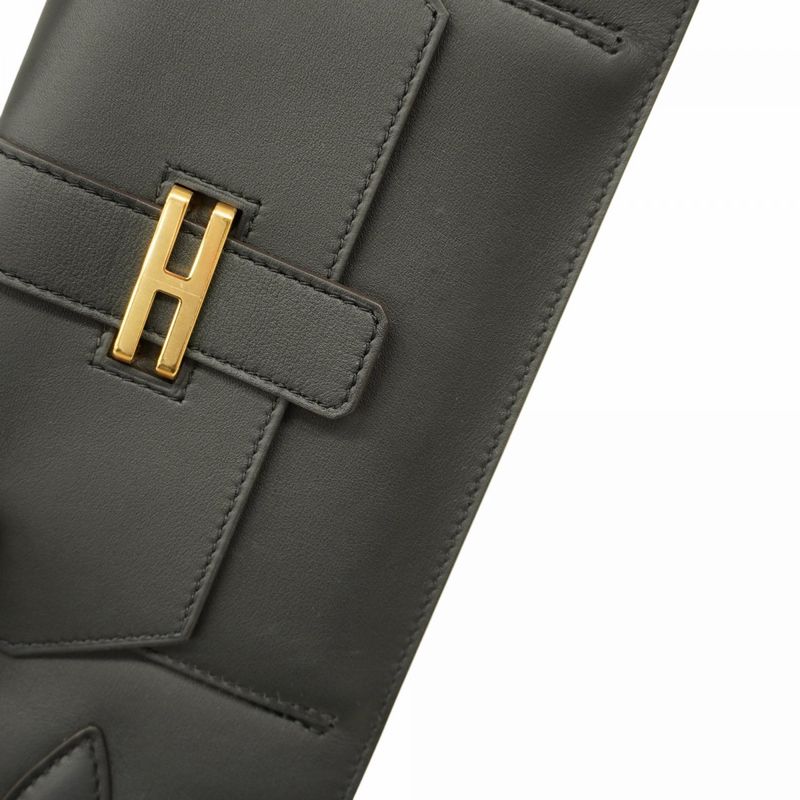 Hermes Waist Bag Elan Pocket 24 Swift Black Gold Hardware W Engraved Ladies