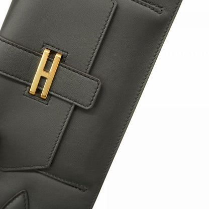 Hermes Waist Bag Elan Pocket 24 Swift Black Gold Hardware W Engraved Ladies