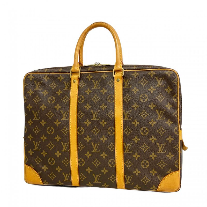 Louis Vuitton Business Bag Monogram Porte Documents Voyage M53361 Brown Men's
