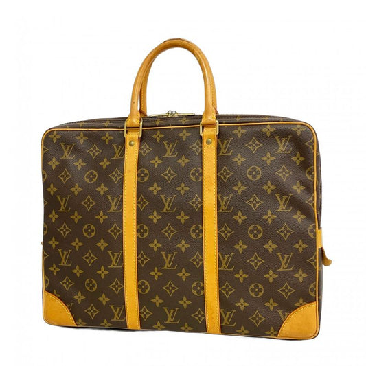Louis Vuitton Business Bag Monogram Porte Documents Voyage M53361 Brown Men's