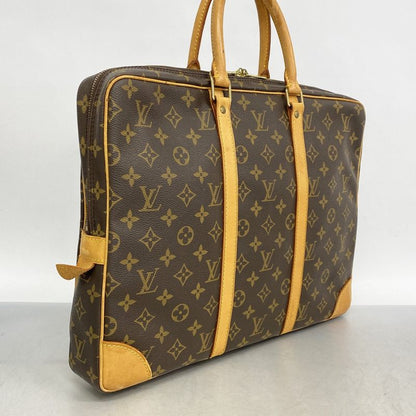 Louis Vuitton Business Bag Monogram Porte Documents Voyage M53361 Brown Men's