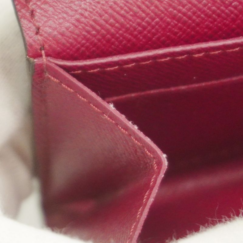 Louis Vuitton Coin Case Monogram Portomone Rosali M41939 Brown Fuchsia Ladies