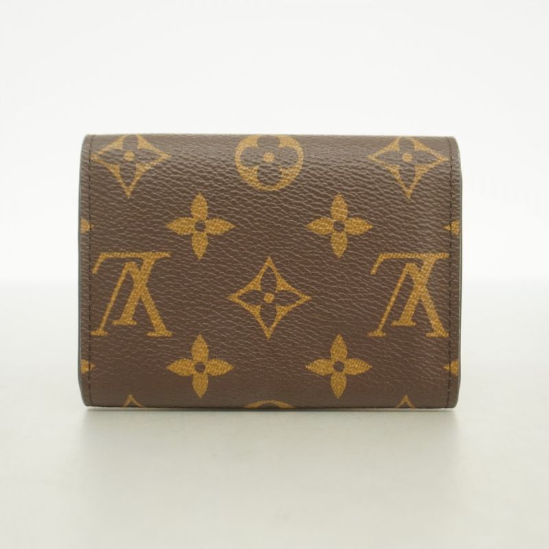 Louis Vuitton Coin Case Monogram Portomone Rosali M41939 Brown Fuchsia Ladies