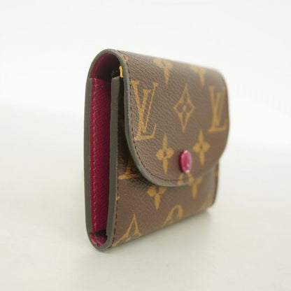 Louis Vuitton Coin Case Monogram Portomone Rosali M41939 Brown Fuchsia Ladies