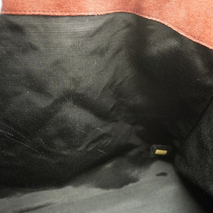 Chanel Tote Bag Lapin Fur Beige Bordeaux Silver Hardware Ladies