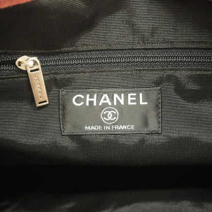 Chanel Tote Bag Lapin Fur Beige Bordeaux Silver Hardware Ladies