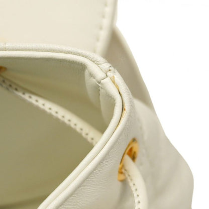 Christian Dior Backpack/daypack Macro Cannage Caro Leather White Gold Hardware