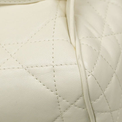 Christian Dior Backpack/daypack Macro Cannage Caro Leather White Gold Hardware