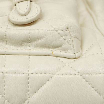 Christian Dior Backpack/daypack Macro Cannage Caro Leather White Gold Hardware
