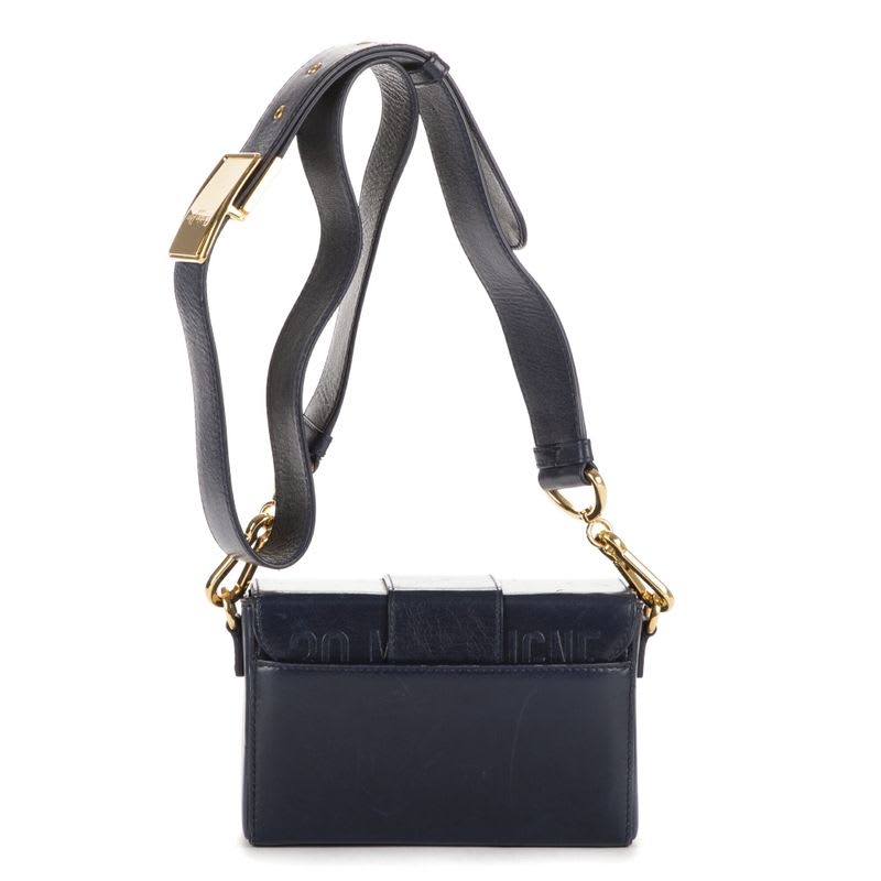Dior Montaigne Small Box Navy Calfskin Leather