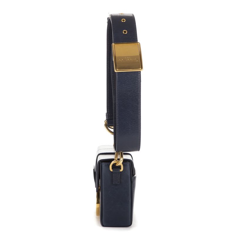 Dior Montaigne Small Box Navy Calfskin Leather
