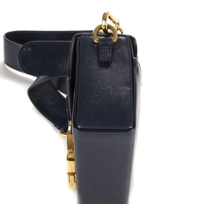Dior Montaigne Small Box Navy Calfskin Leather