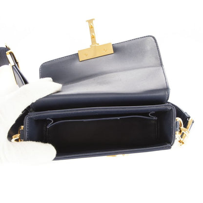 Dior Montaigne Small Box Navy Calfskin Leather