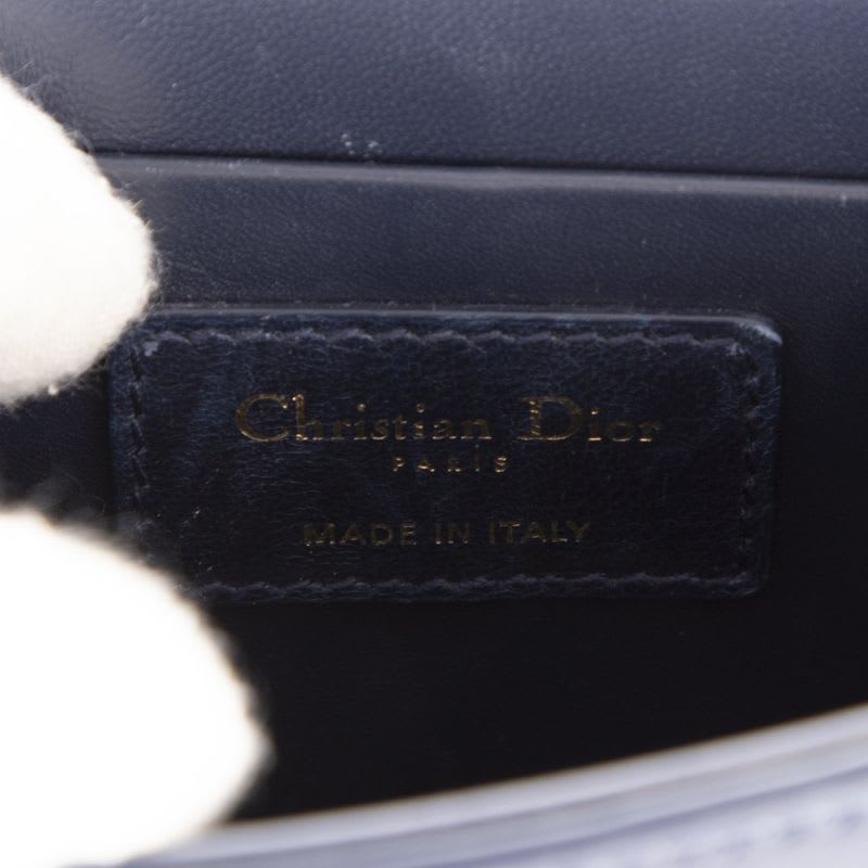 Dior Montaigne Small Box Navy Calfskin Leather