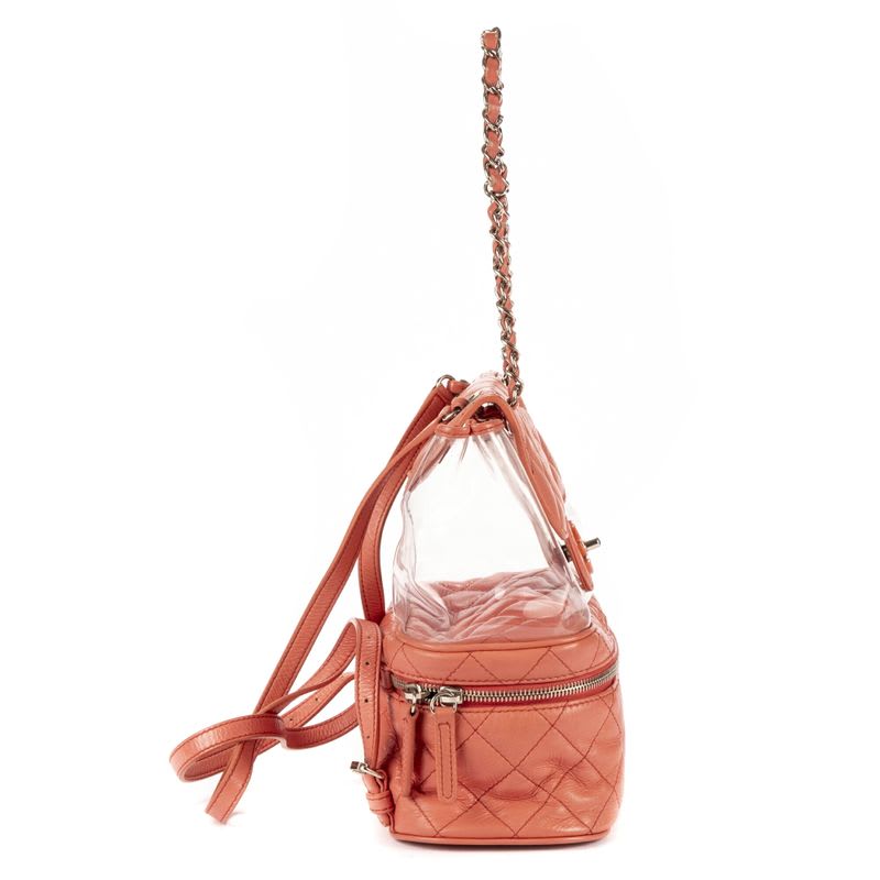 Chanel Chanel 2018 Limited Edition Aquarium Backpack Pink Transparent Quilted