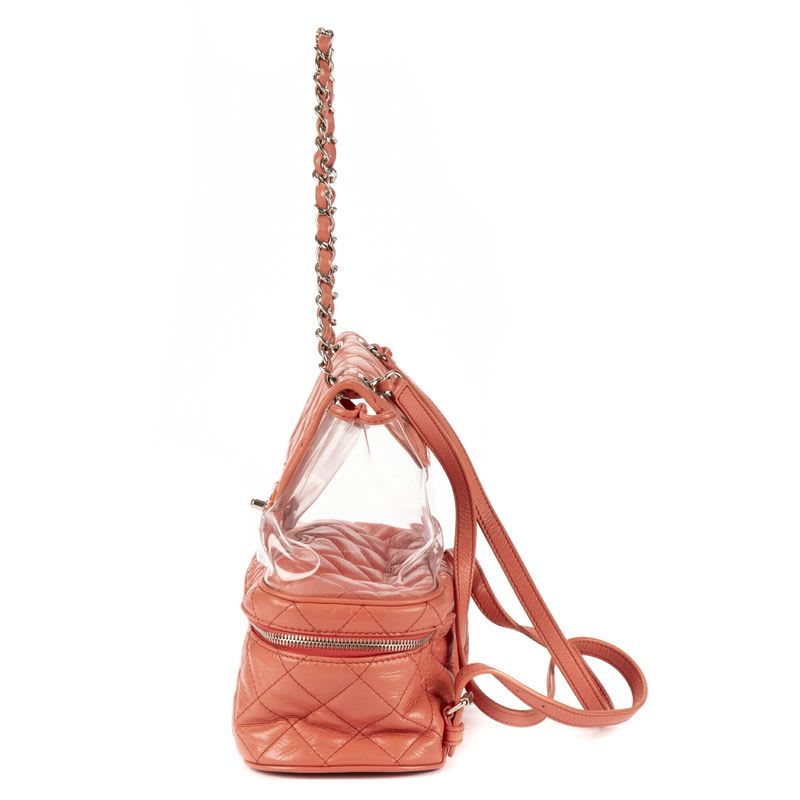 Chanel Chanel 2018 Limited Edition Aquarium Backpack Pink Transparent Quilted