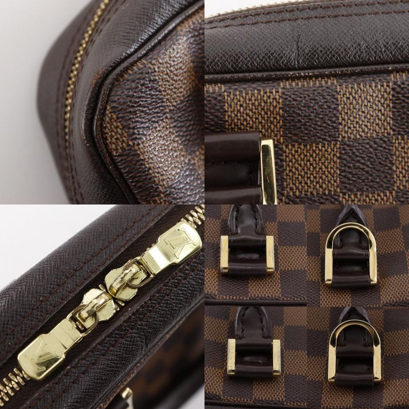 Louis Vuitton Brera N51150 Damier Canvas Brown Vi0050 Women's Handbag
