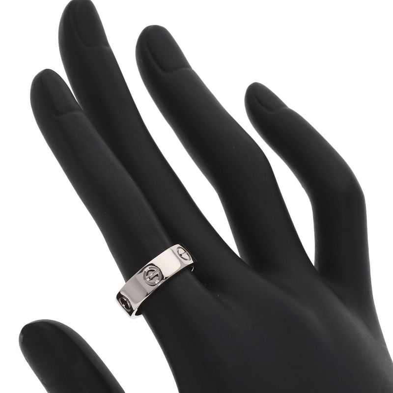 Cartier Love Ring #51 Ring 18k White Gold Women's