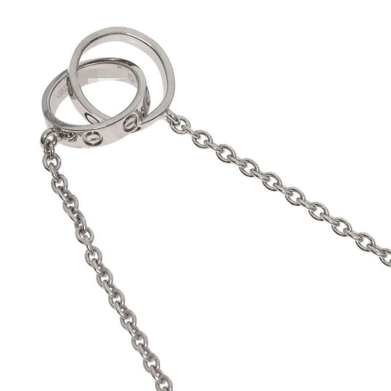 Cartier Baby Love Necklace 18k White Gold Women's