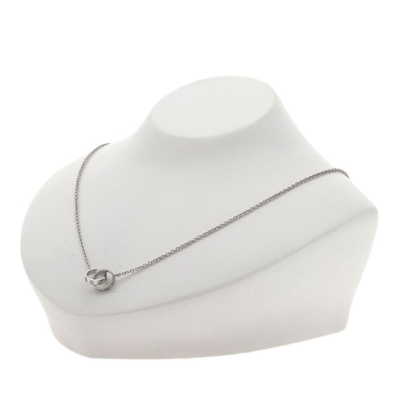 Cartier Baby Love Necklace 18k White Gold Women's