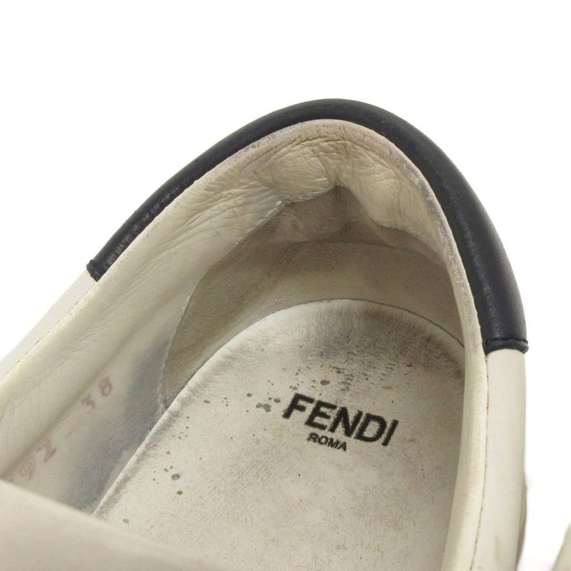 Fendi Sneakers Shoes Low-Cut Leather 8e6592 White 38