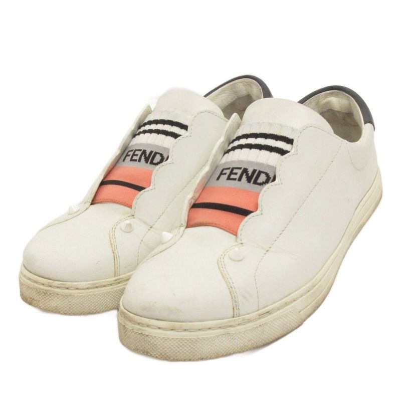 Fendi Sneakers Shoes Low-Cut Leather 8e6592 White 38